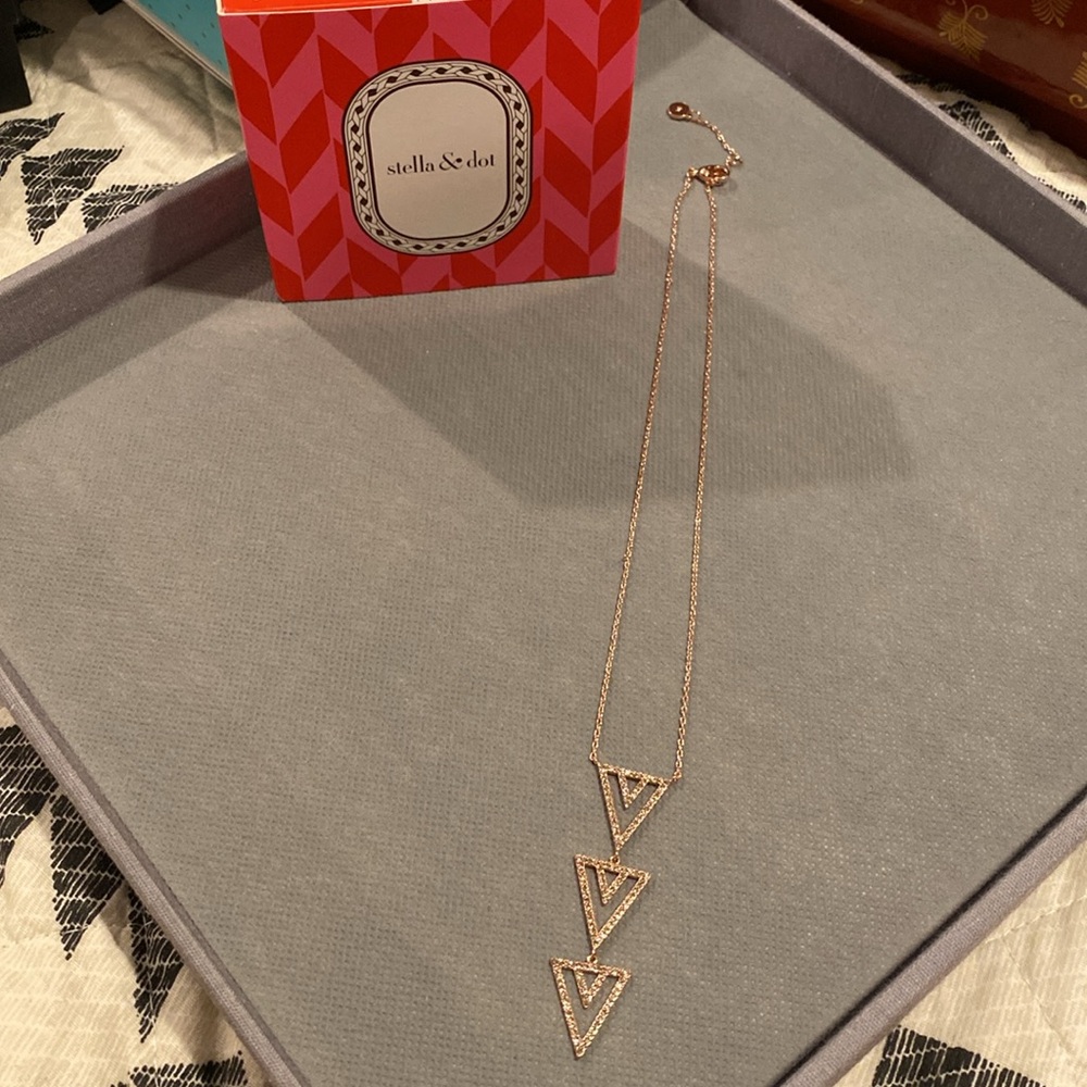 Stella & Dot Pave Spear Pendant Necklace - Picture 2 of 2